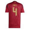 Herren Fußballbekleidung Belgien Wout Faes #4 Heimtrikot EM 2024 Kurzarm